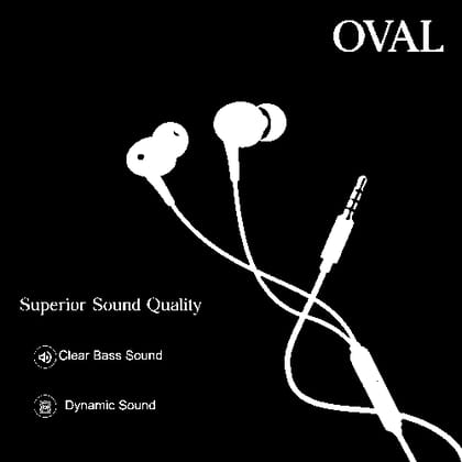 Walta Elite Oval in-Ear Wired Earphone with Mic (White)