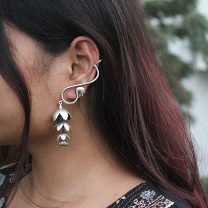 Silva Sutra Lotus drop earrings