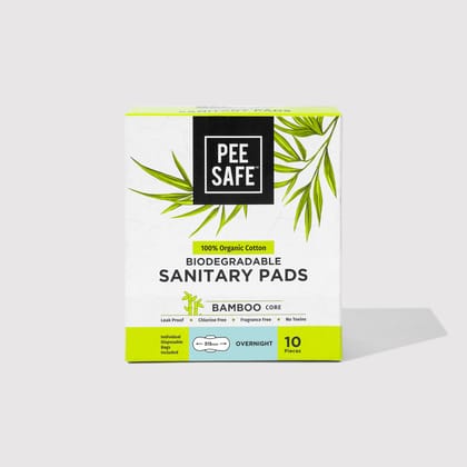 Biodegradable Sanitary Pads - Overnight (Pack of 10) BYOC Biodegradable Sanitary Pads - Overnight (Pack of 10) BYOC - Default Title