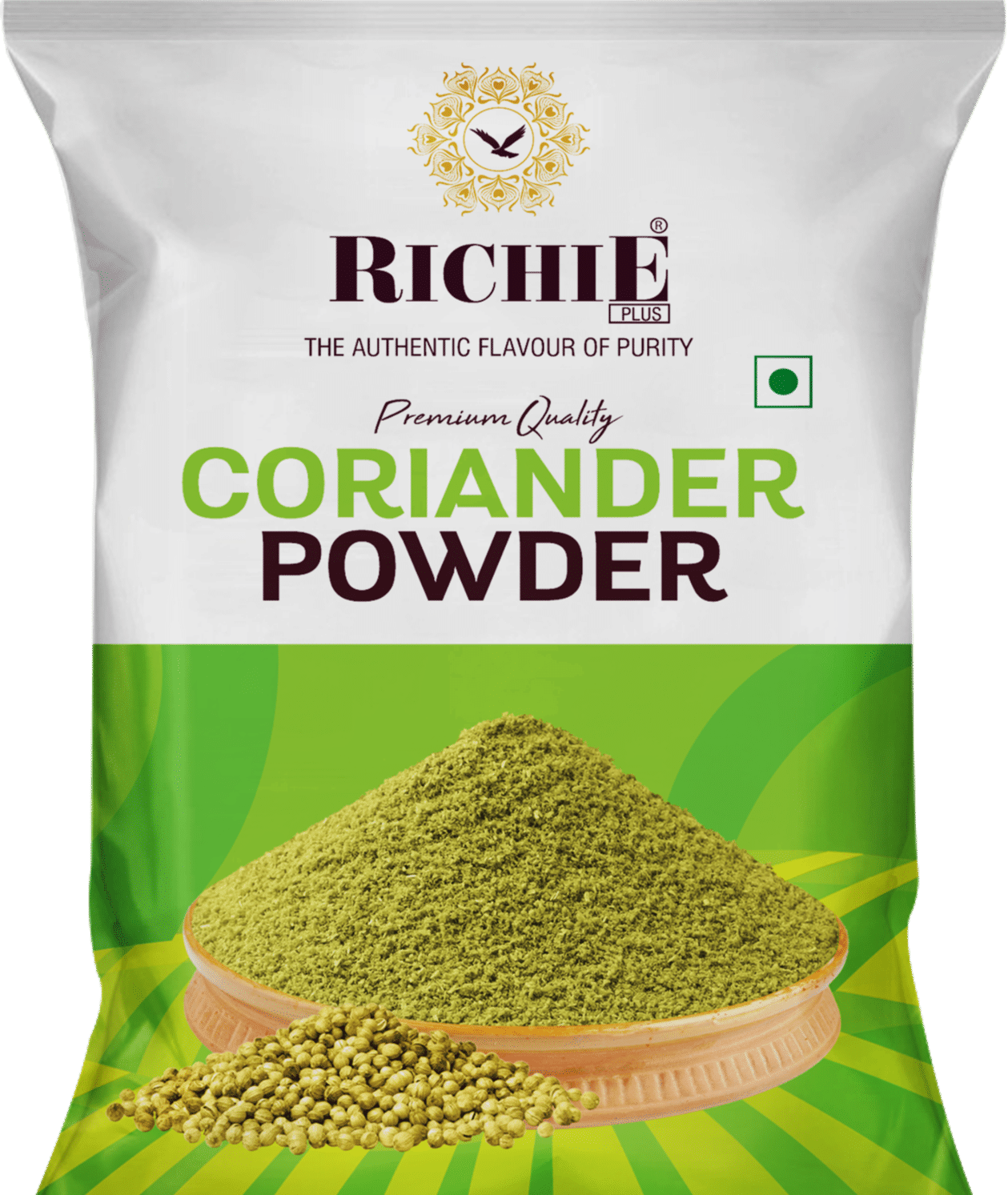 Richie Spices Coriander Powder / Dhania Powder, 1 Kg Each - Pack of 2