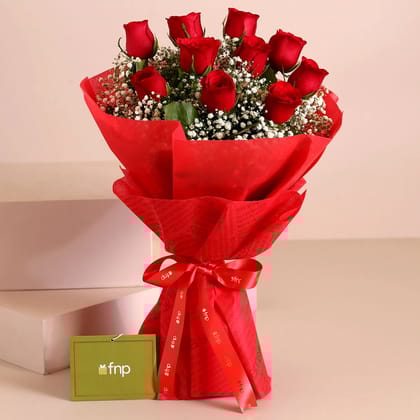 Timeless Love Red Color Roses Bouquets