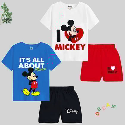 KUCHIPOO © Disney BOYS HALF SLEEVES T-SHIRTS AND SHORTS SET-6-12 Months