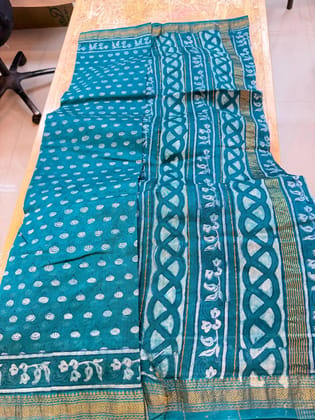 Pure Maheshwari saree bagru print