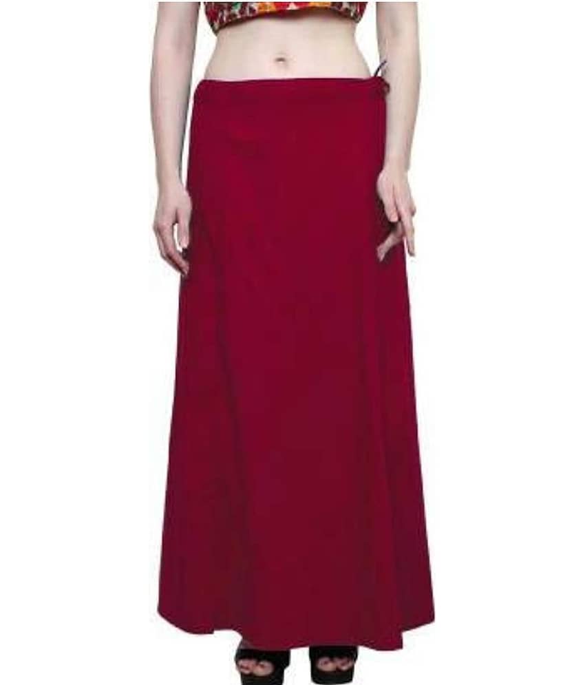 Perfect cloth store Maroon Cotton Petticoat