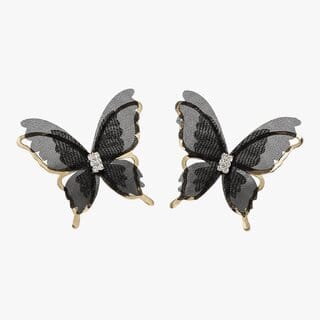 Artificial Gold Plated Korean Style Butterfly Earrings