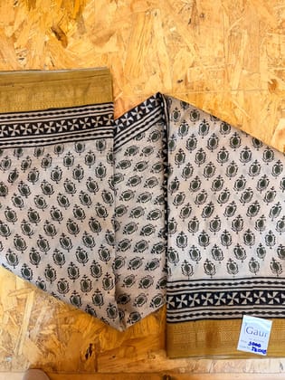 Pure Maheshwari saree bagru print