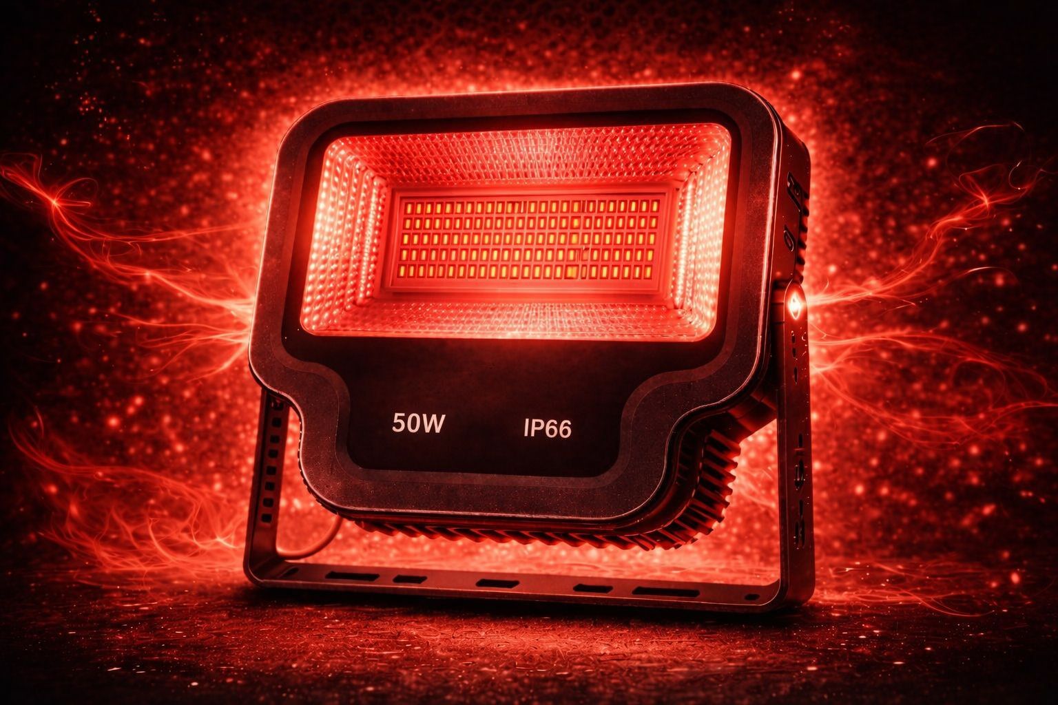 SPARKWORLD 50W LED Flood Light TV Model (Red) | IP66 Waterproof Outdoor Lamp for Events, Security, Garden & Decoration