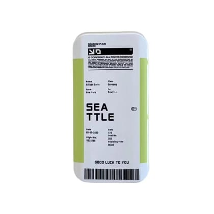 iPhone 14 Series Ticket Style Camera Case With Sliding Protection-iPhone 14 / Sea Ttle