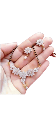 Elegant DiamondEncrusted Necklace and Earring Set Elegant DiamondEncrusted Necklace and Earring Set