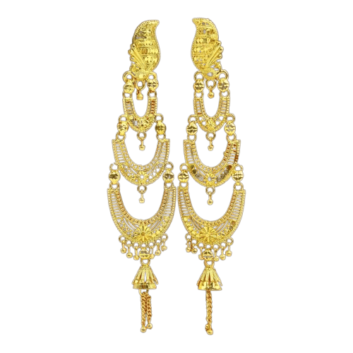 Attractive Sister 22K Gold Plated Multi Layer jhumka / 22K Indian Wedding/ Handcrafted jewelry
