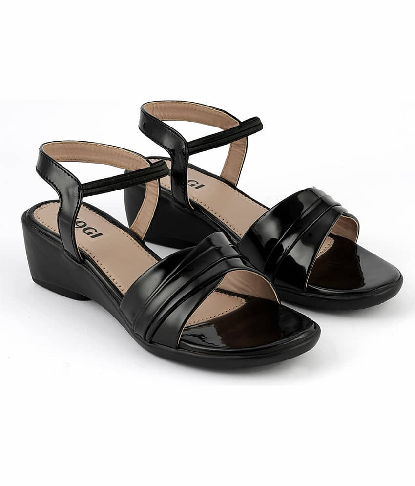 IKAGI Black Women's Sandal Heels