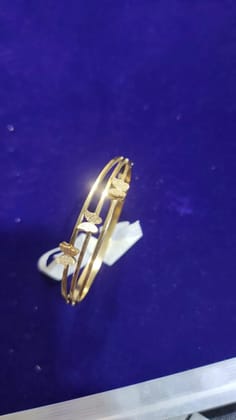 Gold Plated Stainless Steel Openable Crystal Bracelet | Cuff Bangle