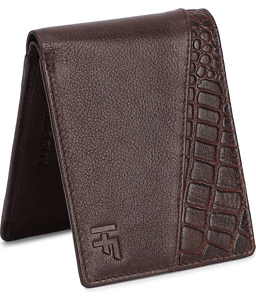 HIDEFLIX 100% Leather Solid Men's Regular Wallet With 5 Slots For Card ( Brown , Pack of 1 )