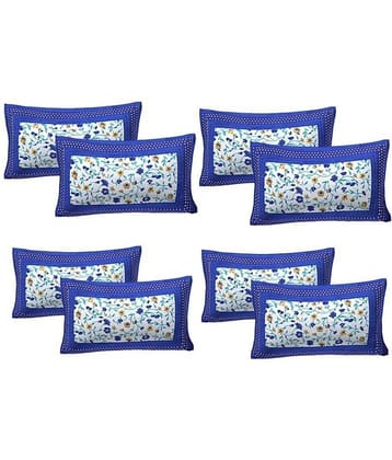 AJ Home Pack of 8 Cotton Blue Pillow Cover (17 X 27 Inch)