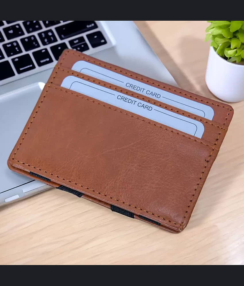 CAT BUNNY Tan PU Men's Regular Wallet ( Pack of 1 )