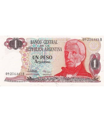 EXTREMELY RARE ARGENTINA OLD ISSUE UN PESO YEAR - 1983-84 NOTE IN EXTRA FINE GRADE...............