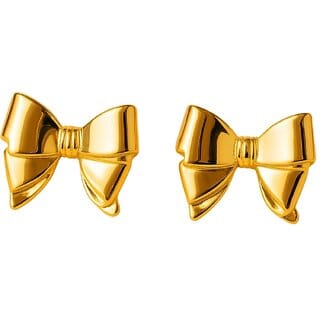 18k Gold Plated Stud Earring (Classic Bow Stud Earrings)