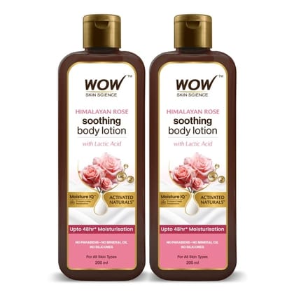 Wow Skin Science Himalayan Rose with Lactic Acid Body Lotion - Pack of 2