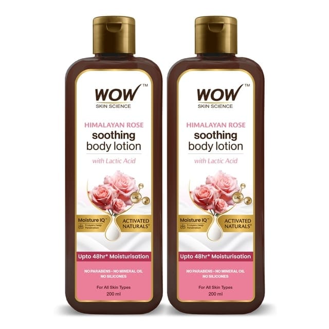 Wow Skin Science Himalayan Rose with Lactic Acid Body Lotion - Pack of 2