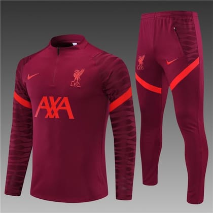 Liverpool Maroon Training Suit 21 22 Season-XL