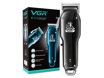 VGR V-679 Professional Salon Series Hair Clipper Trimmer 180 min Runtime 4 Length Settings (Black)