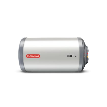 Racold CDR Dlx 10ltr Horizontal BEE 4 Star Storage Water Heater(Geyser) with Free Standard Installation & pipes || Rust Proof Body||Fits under false ceilings||Suitable- High-rise Buildings|| Racold CDR Dlx 10ltr Horizontal BEE 4 Star Storage Water Heater