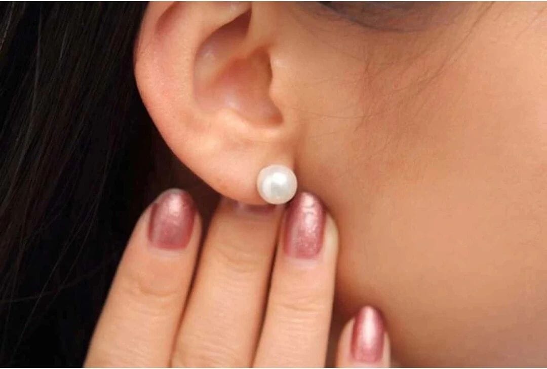 Latest Fashion Pearl Silver Plated Earrings White Pearl Metal Drops & Danglers