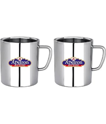 APEIRON MUG SOBER Steel Coffee Mug 2 Pcs 300 mL