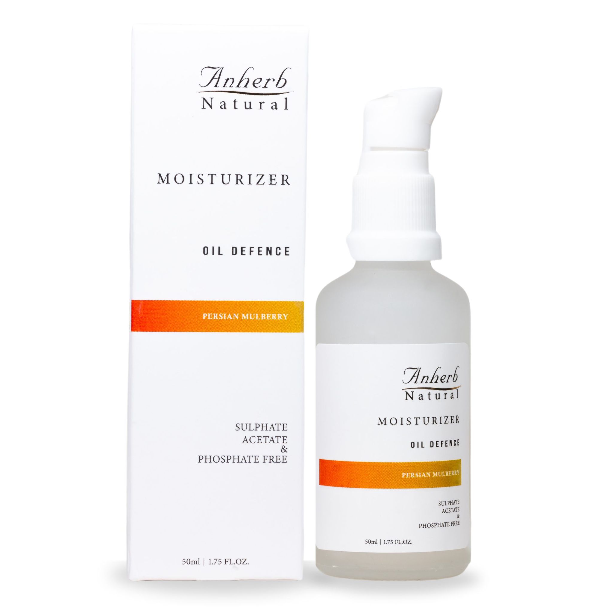 Anherb Natural Silk Blend Oil-Free Moisturizer, Persian Mulberry - Lightweight Hydration - 50ml