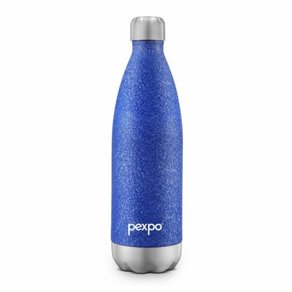 Pexpo Stainless Steel Hot and Cold Vacuum Insulated ISI Certified Flask, 750ml, Blue, Electro | Lightweight & Keeps Drinks Hot/Cold for 24+ Hours