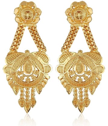 VIVASTRI Golden Drop Earrings ( Pack of 1 )