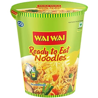 Wai Wai Ready To Eat Veg Masala Flavoured Pre-Cooked Noodles, 70 g - 70 gm - 70 gm - One Pack