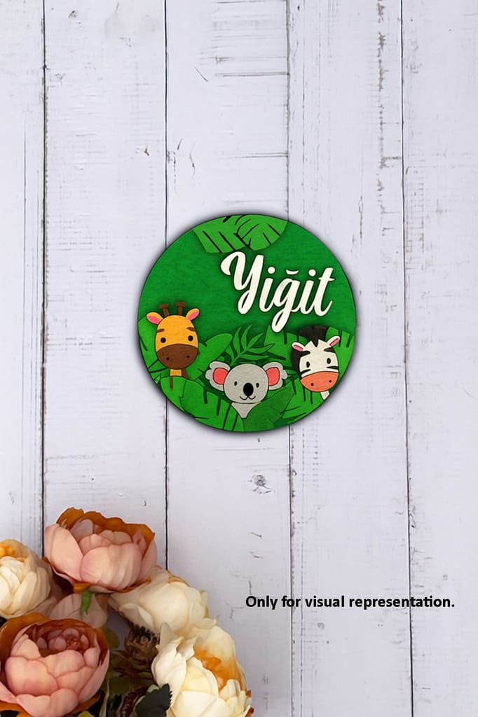 Dbeautify's DIY MDF Kids Name Plate – Jungle Theme