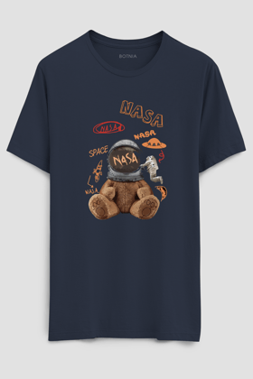 Nasa Bear- Half sleeve t-shirt-XS