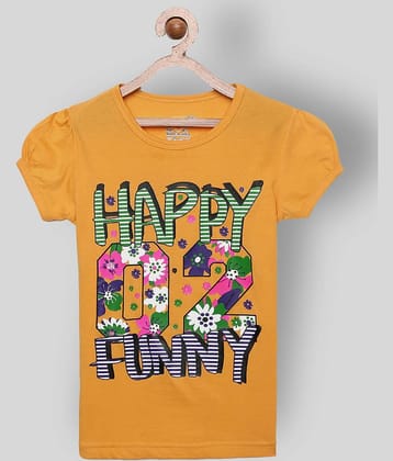 Sini Mini Pack of 1 Girls 100% Cotton T-Shirts ( Multicolor )