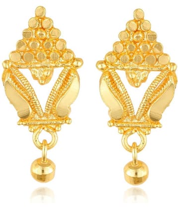 Vighnaharta Sizzling star Gold Plated Screw back alloy dangler studs Earring for Women and Girls   [VFJ1638ERG ]