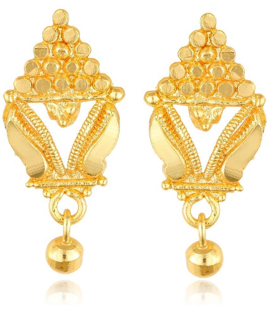 Vighnaharta Sizzling star Gold Plated Screw back alloy dangler studs Earring for Women and Girls   [VFJ1638ERG ]