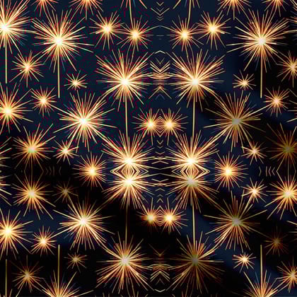 Star Lights Print Fabric-Cotton