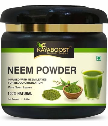 KAYABOOST Neem Powder for Eating | Face Pack | Diabetes | Drink | Fever | Liver (200 g)