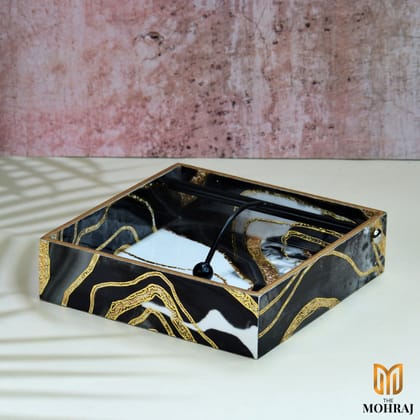 The Mohraj Abstract Monochrome Tissue Holder