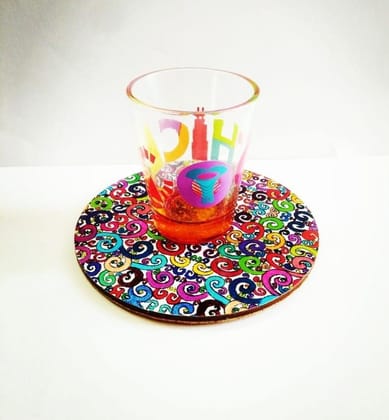 FLOROSPHERE ROUND BOARD COASTER - SET OF 4