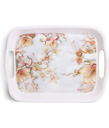 HomePro Fancy Design Tray Multicolor Serving Tray ( Set of 1 )