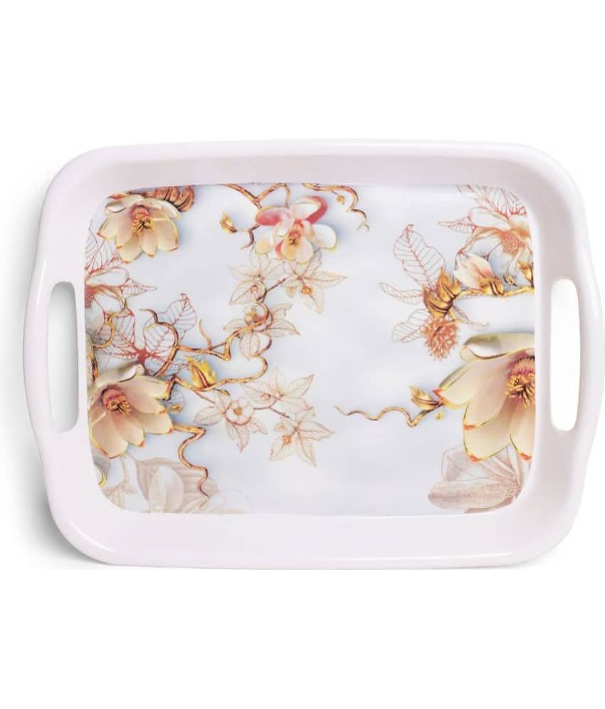 HomePro Fancy Design Tray Multicolor Serving Tray ( Set of 1 )