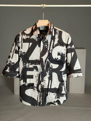 Stylish Design with Pop-corn Fabric Trendy Shirt by GlamaStitch-M
