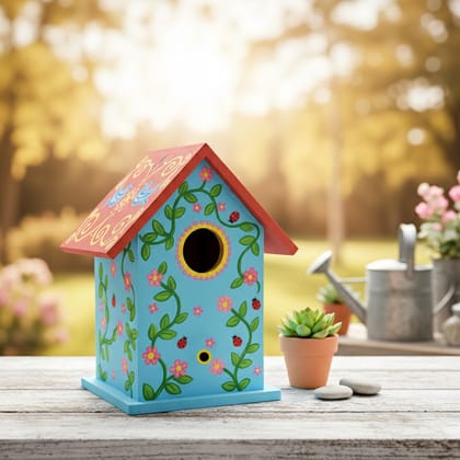 Dbeautify's DIY MDF Decorative Bird Home for Garden & Indoors