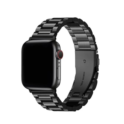 WrapCart Black Watch Strap - 22 MM
