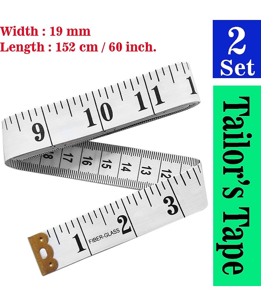 Sewing Tailor's Tape White Measurement Tape 152 cm. 60 Inch. (Set of 2)