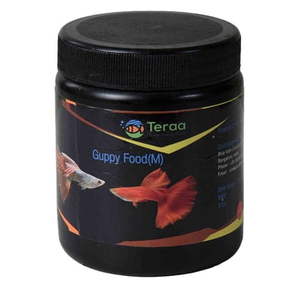 Teraa Guppy Fish Food (Medium), 50 gm