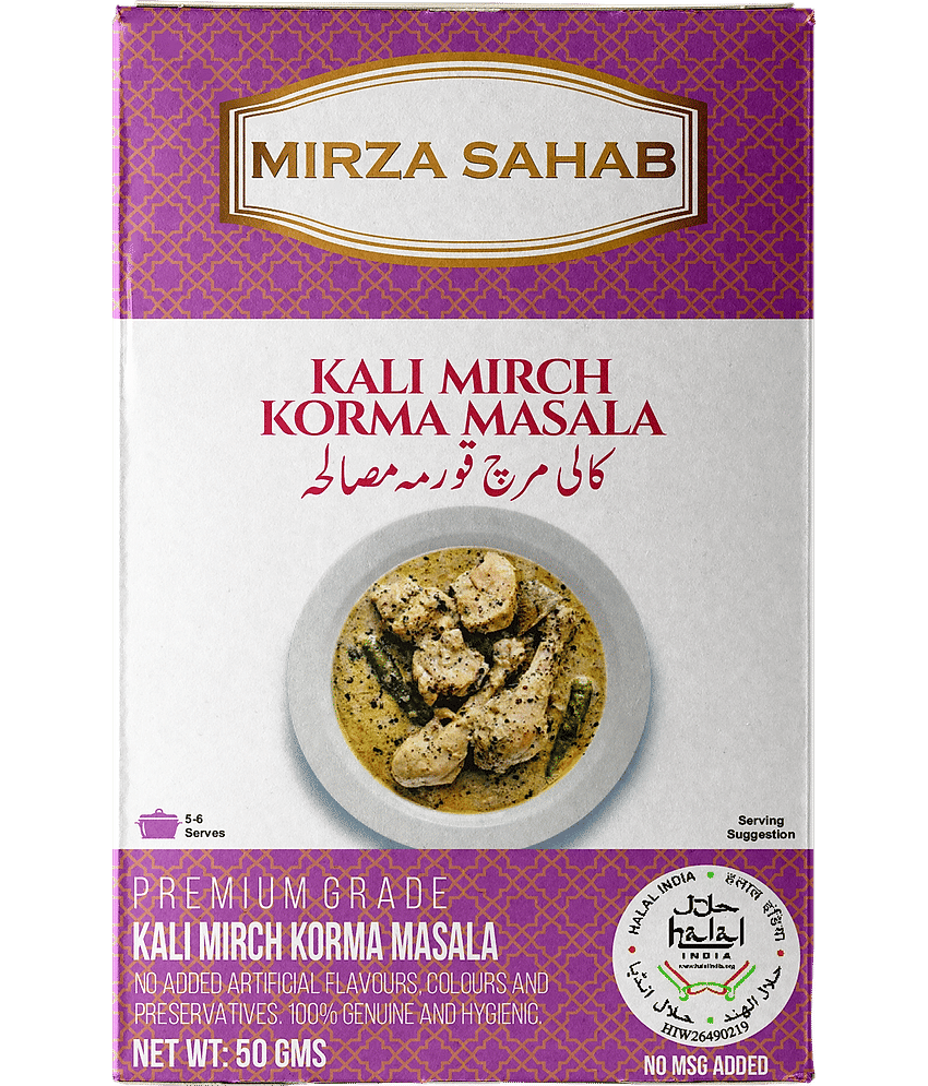 Mirza Sahab Kali Mirch Korma  Instant Mix 50 gm Pack of 4
