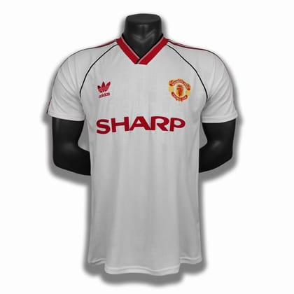 Manchester United 1986-88 Away White Retro Jersey-S